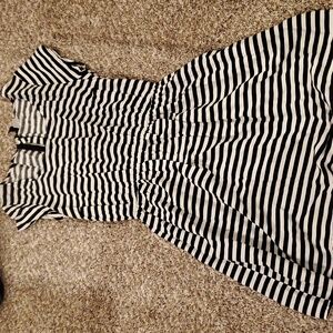 Cute black and white striped summer dress